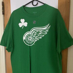 DETROIT RED WINGS GREEN ST PATRICK’S DAY NHL HOCKEY T-SHIRT XL